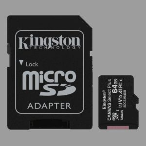 Kingston tarjeta de memoria micro SD canvas c/adaptador (clase 10) SDCS2/64GB