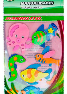 Barrilito calcomania de foamy animales del mar fs007 9 piezas