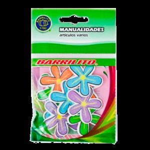 Barrilito calcomania de madera flores 10 piezas ws005