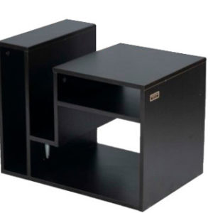 Kenneth Cole mesa auxiliar multifuncional colo negra W60 x H48 x D40 cm-KCWD2022056-B