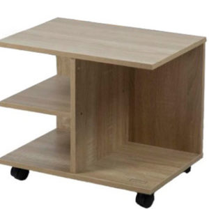 Kenneth Cole mesa al lado moderna con rueda colo roble W50 x H42.5 x D35 cm-KCWD2022057-O