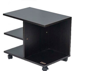 Kenneth Cole mesa al lado moderna con rueda colo negro W50 x H42.5 x D35 cm-KCWD2022057-B