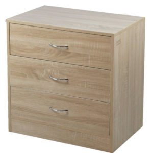 Kenneth Cole gavetero 3 niveles color roble-W60.5 x H61 x D40 cm-KCWD20220510-O