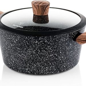 Westinghouse cacerola de aluminio forjado de 24 cm con tapa de vidrio antiaherente - WCCC0085024MBB